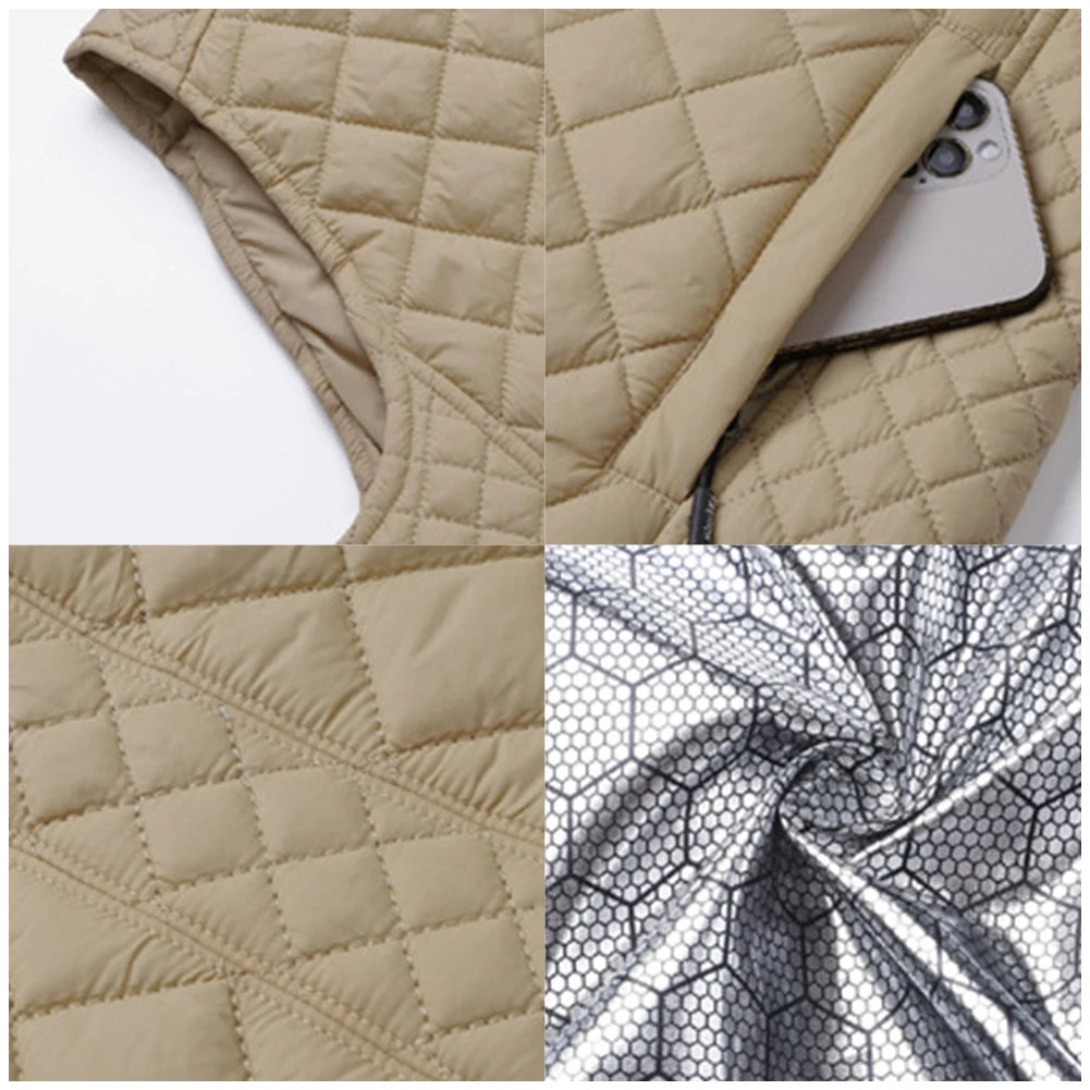 NONECN 21 Zone USB Heated Vest For Women Cotton Jacket
