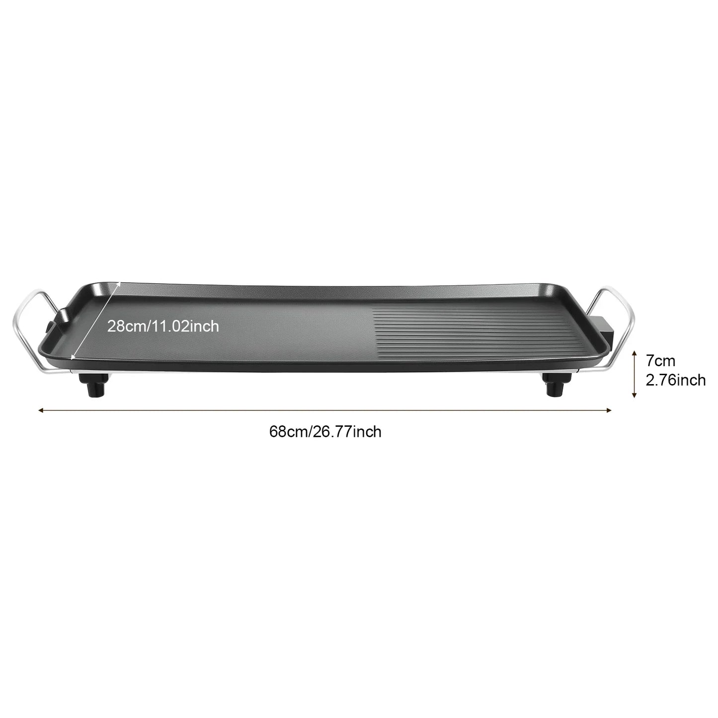 Bymaocar 1500W Electric Barbecue Grill Hibachi Teppanyaki Plate