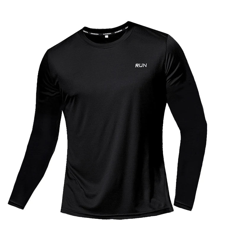 NONECN Summer Ice Silk Long Sleeve Men's Quick Dry Shirt