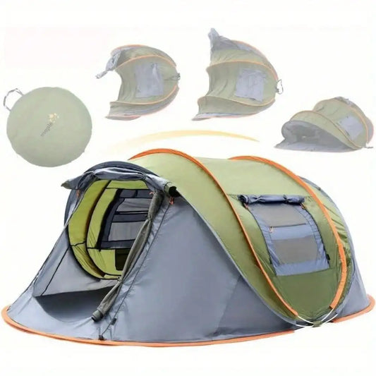 Camping Tent Easy Pop Up Two Doors Waterproof UPF50