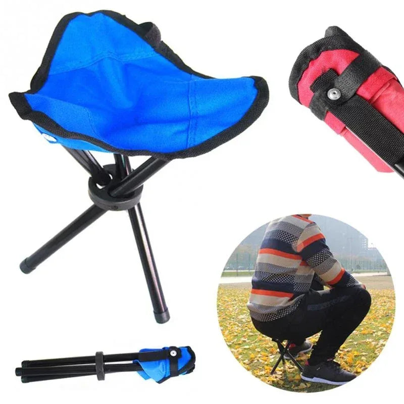 Portable Outdoor Folding Triangular Stool for Fishing and Camping
