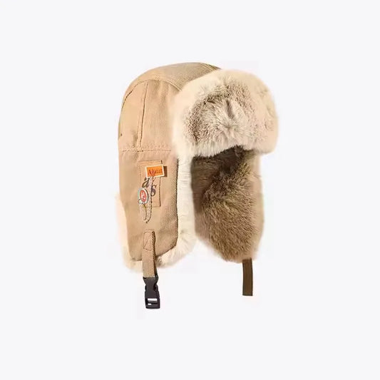 NONECN Bomber Hat Ushanka For Men And Women Warm Fur
