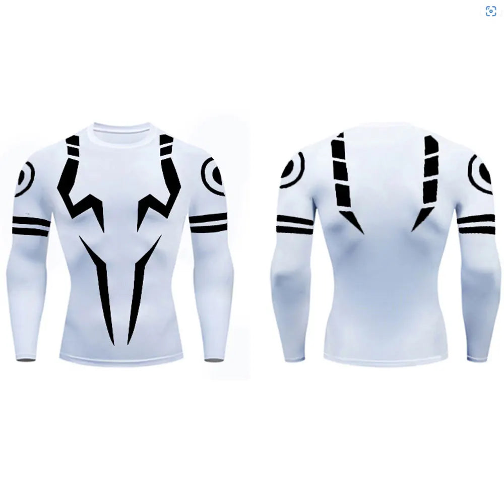 NONECN Jujutsu Kaisen Compression Tee Sukuna 3D Print