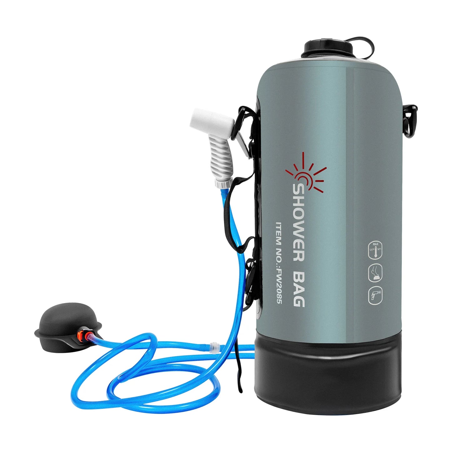 Camping Solar Shower With Pump Portable Garden Shower