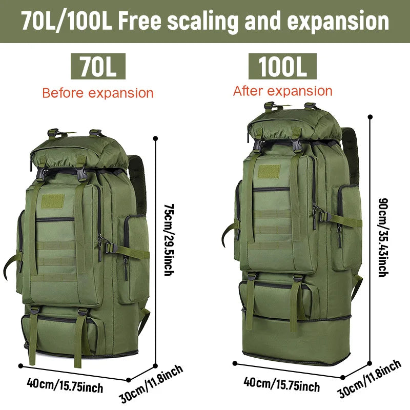 JUMAHECN Outdoor High Capacity Oxford Backpack for Hiking and Camping