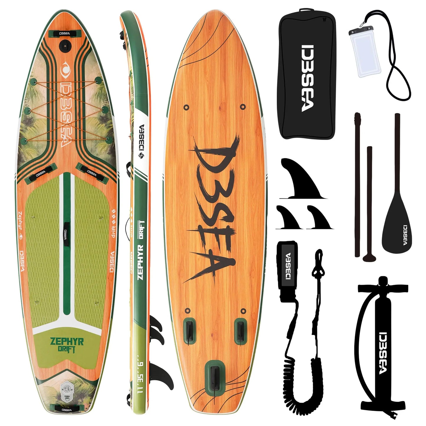 GENRENE Inflatable Stand Up Paddle Board With Premium Accessories