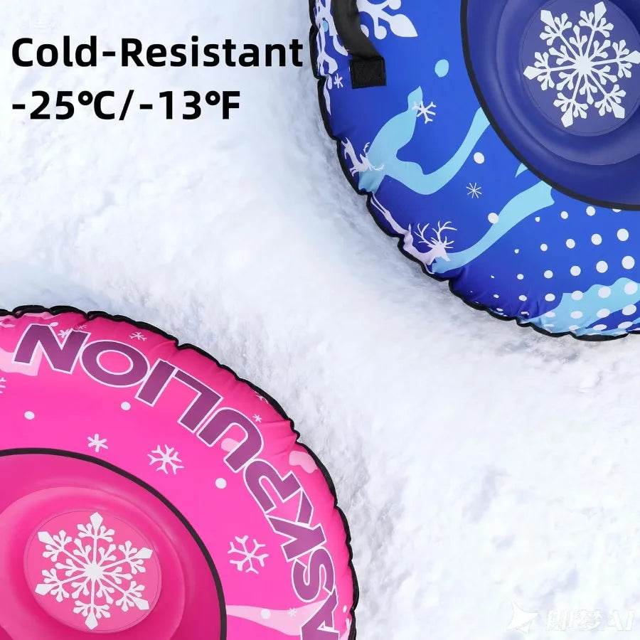 LISM Inflatable Snow Tube Sled Heavy Duty Premium Canvas Cover