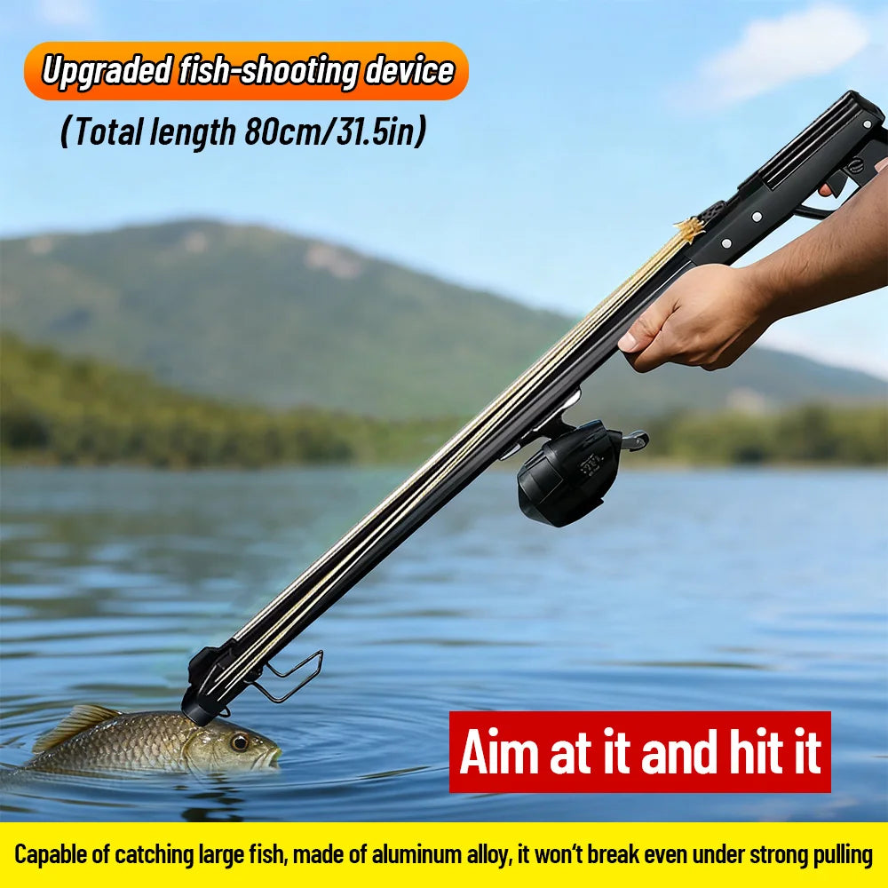 Aluminum Fishing Slingshot Rod With Reel Long Distance Casting