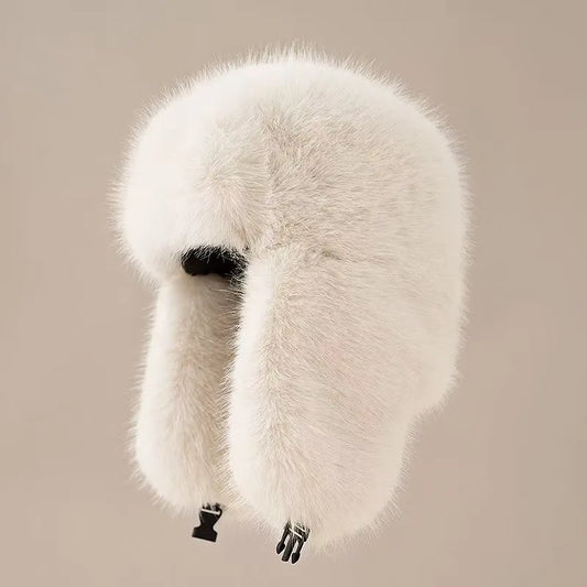 Plush Lei Feng Winter Hat With Warm Ear Protection