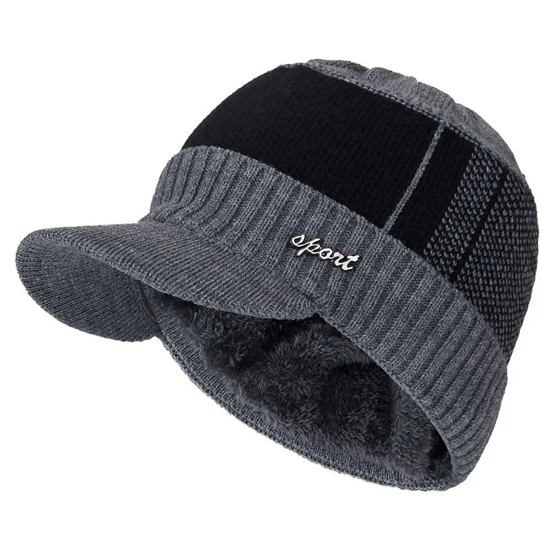 NONECN Unisex Warm Winter Hat With Plush Fur Lining