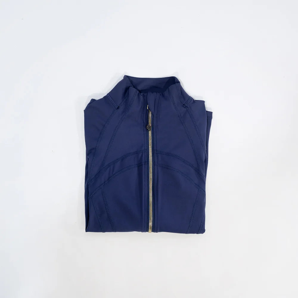 Slimming Zipper Jacket for Yoga Stand Collar Quick Dry
