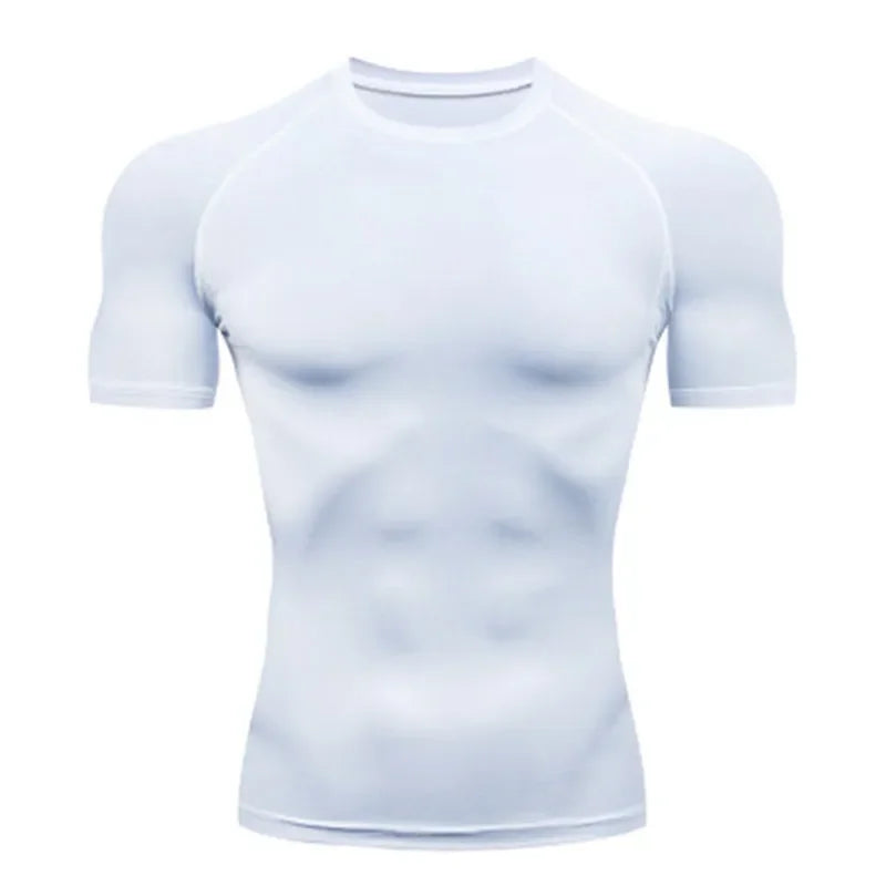 Unisex Running Compression Shirt Short Sleeve Athletic Top