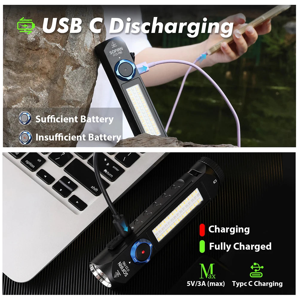 Sofirn IF23 Pro RGB LED Flashlight With USB C Rechargeable