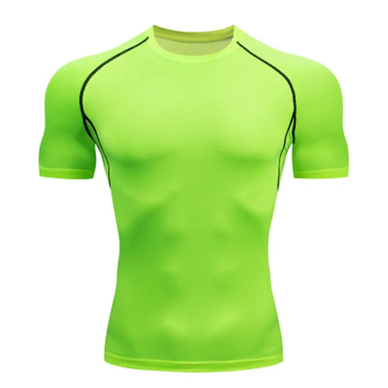Unisex Running Compression Shirt Short Sleeve Athletic Top