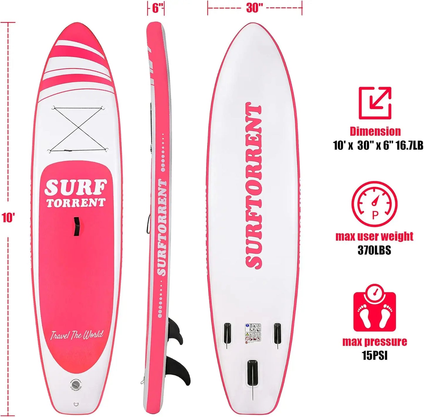 YTYIN Inflatable Stand Up Paddle Board With Accessories For Beginners