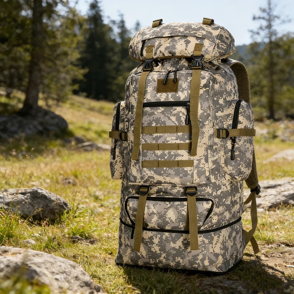 JUMAHECN Outdoor High Capacity Oxford Backpack for Hiking and Camping