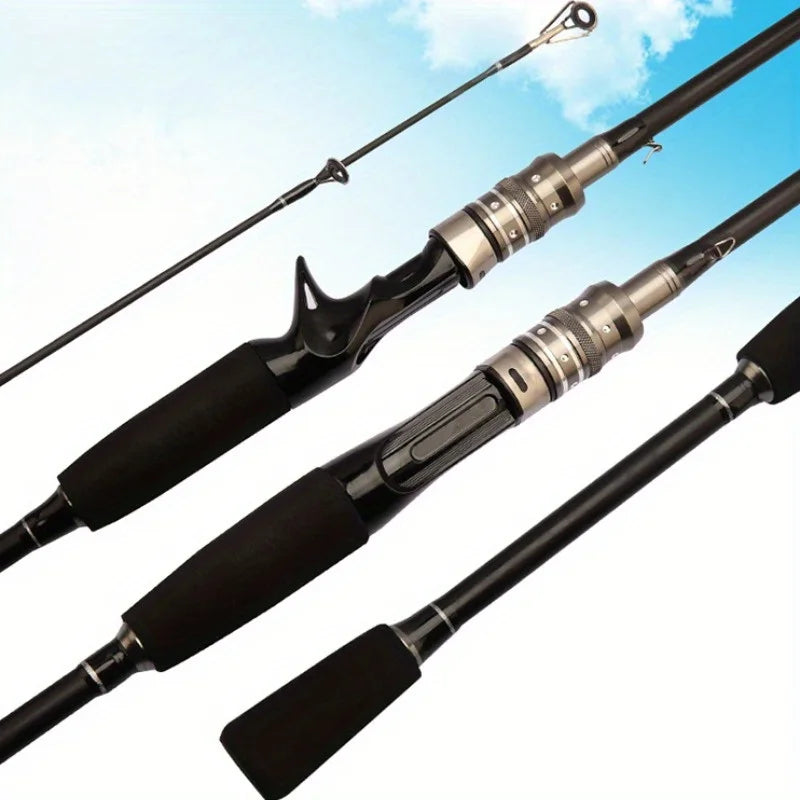 FridayInFishing Telescopic Fishing Rod Two Piece Fiberglass Medium Fast Action