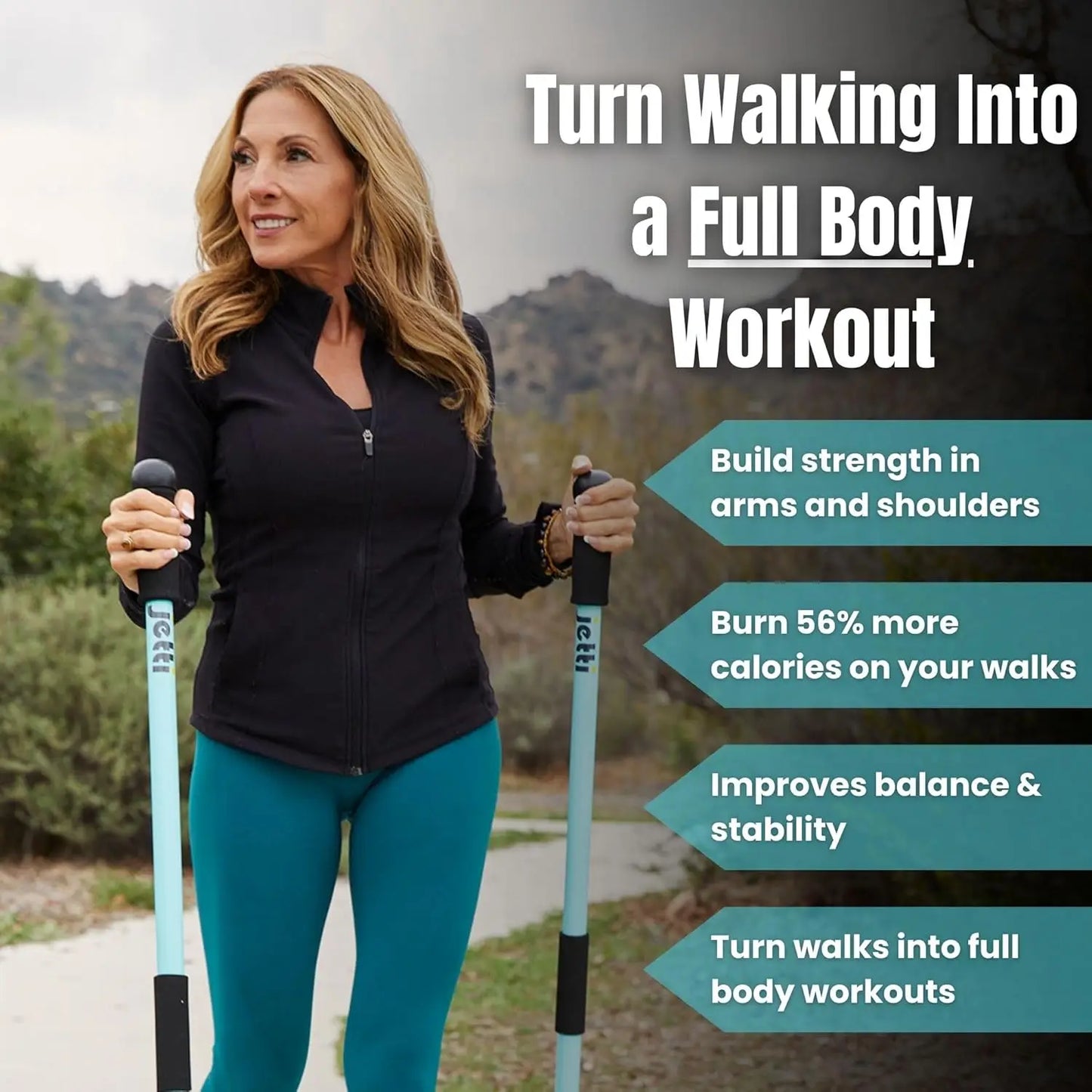 Weighted Walking Sticks For Balance And Stability With Ergonomic Grips