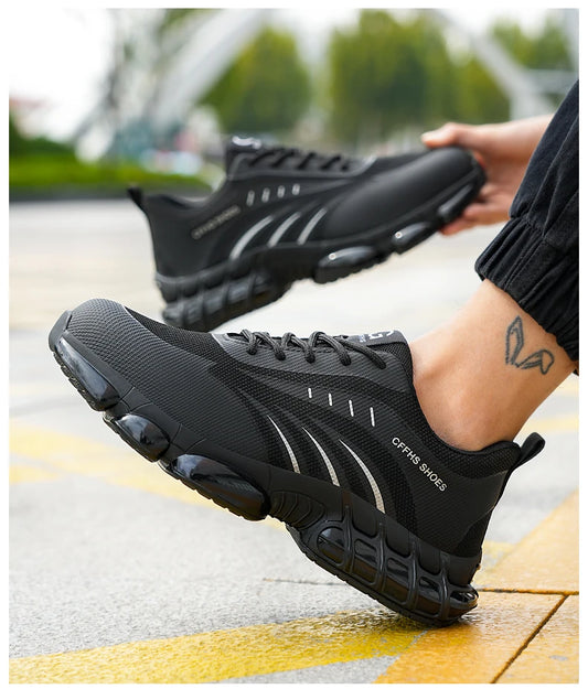 Breathable Men Lightweight Safety Shoes With Anti Puncture Comfort