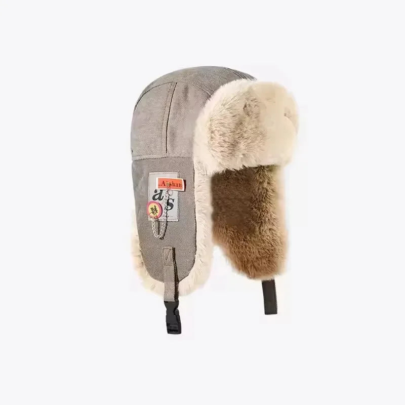 NONECN Bomber Hat Ushanka For Men And Women Warm Fur
