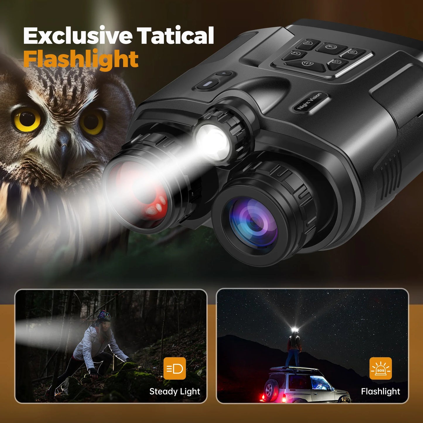 DIYIME Night Vision Binoculars 8x Infrared Goggles For Hunting