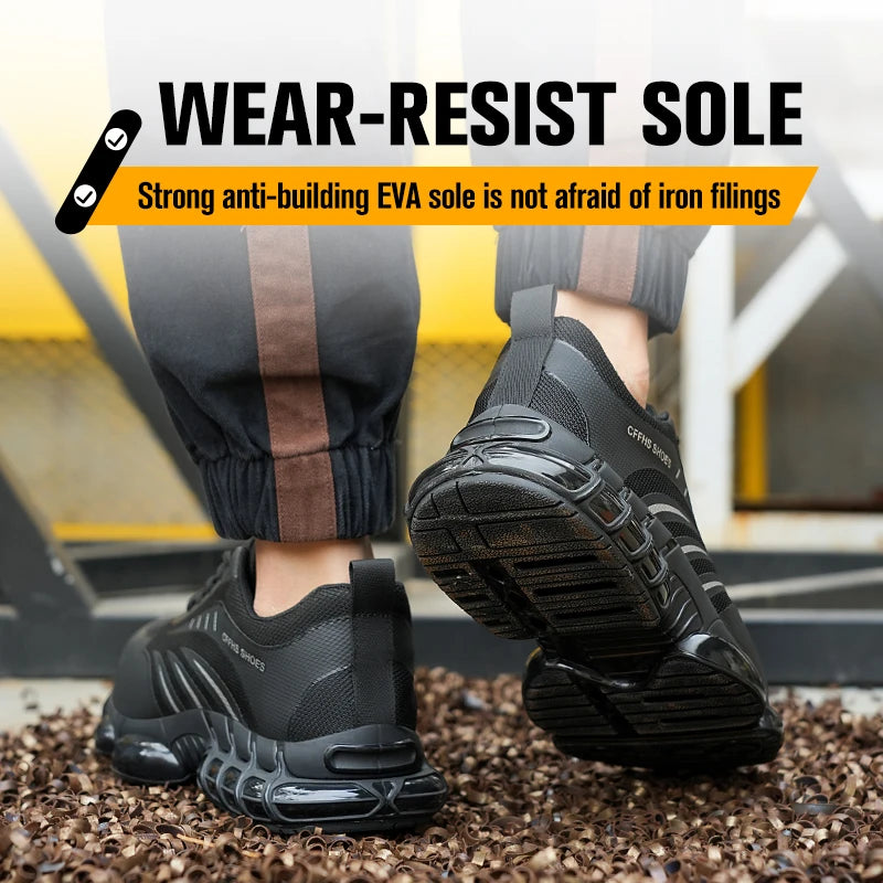 Breathable Men Lightweight Safety Shoes With Anti Puncture Comfort