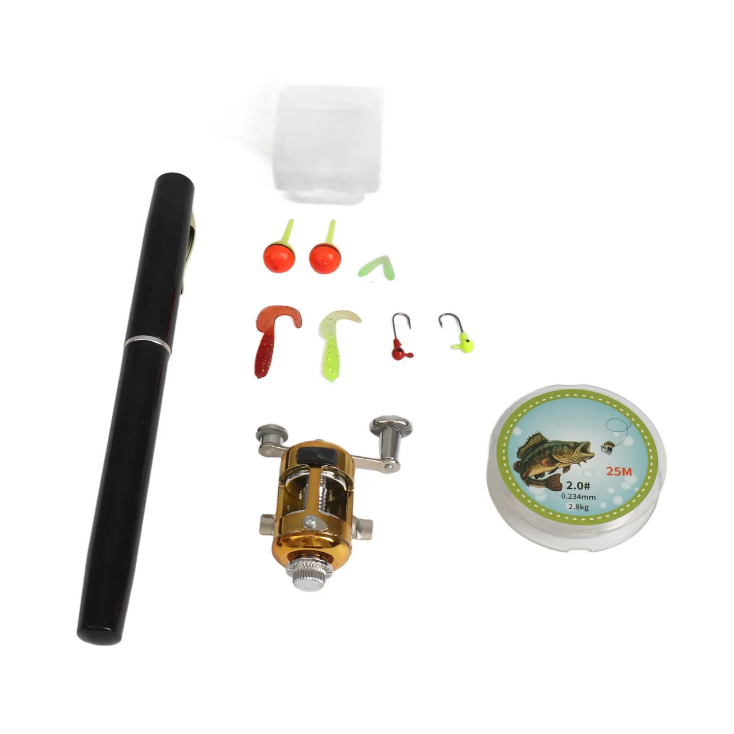 Telescopic Fishing Rod And Reel Combo Set With Aluminum Line