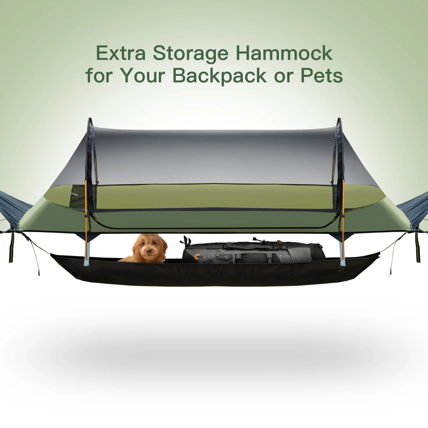 Night Cat Hammock Tent With Mosquito Net Waterproof Rainfly Storage
