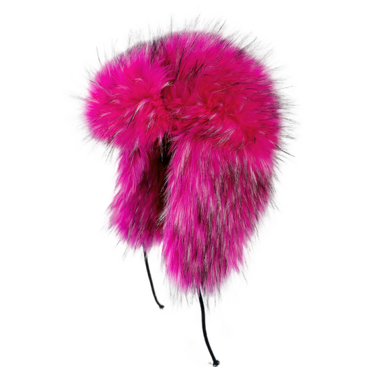 Winter Faux Fur Bomber Hat For Women Russian Style Beanie