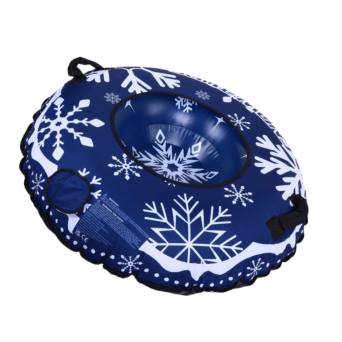 Inflatable Snow Tube Sled Heavy Duty With Handles Tow Rope