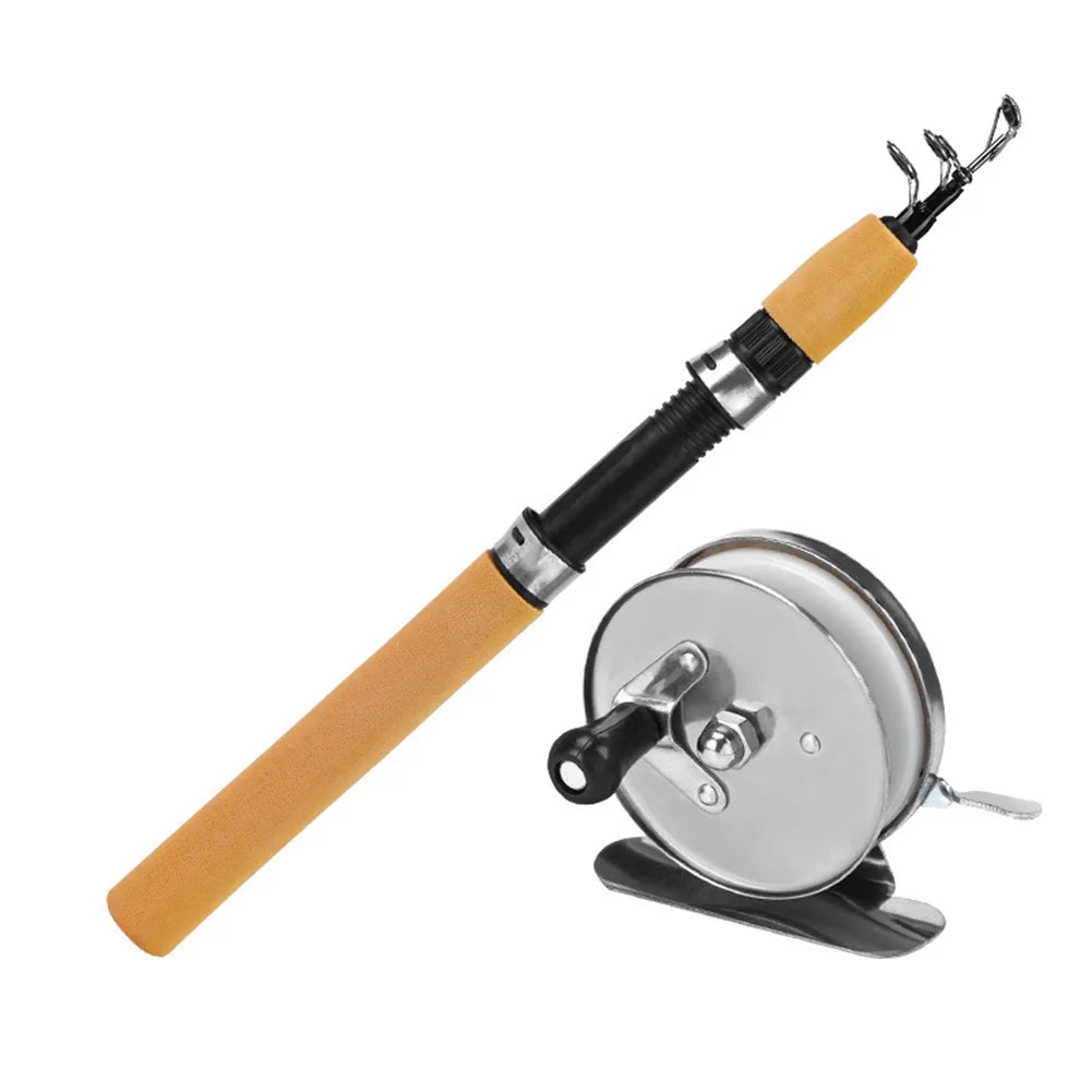 Carbon Fiber Ice Fishing Rod With Reel Combo Gear Kit