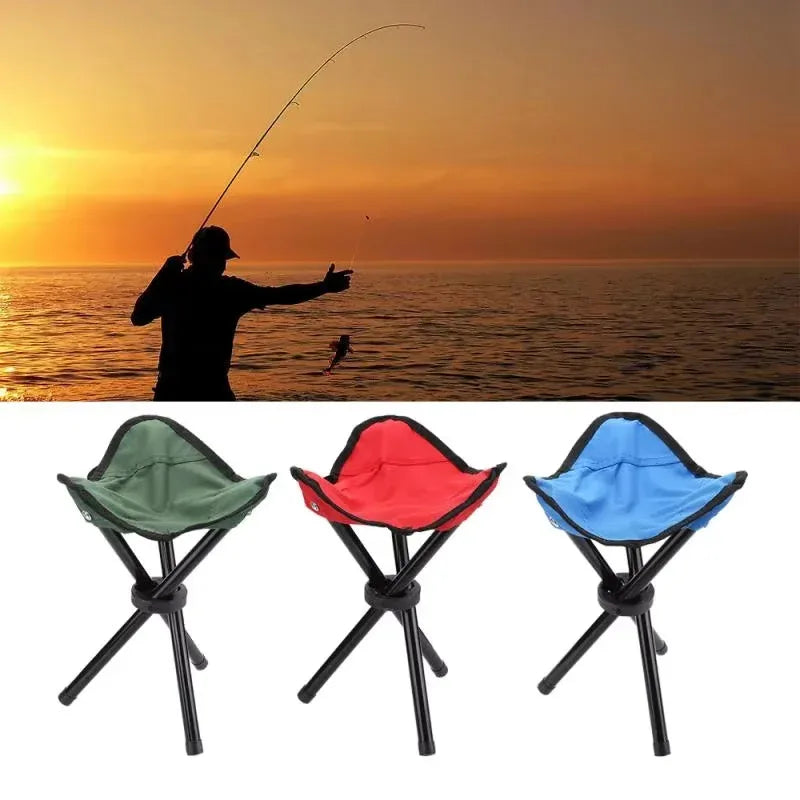 Portable Outdoor Folding Triangular Stool for Fishing and Camping