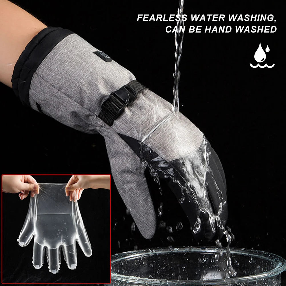 AlloetCN Hand Warmer Thermal Electric Heating Gloves Anti Slip Waterproof