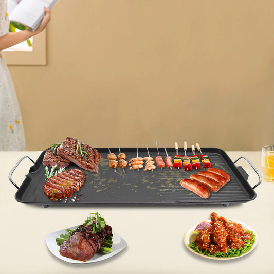 Bymaocar 1500W Electric Barbecue Grill Hibachi Teppanyaki Plate