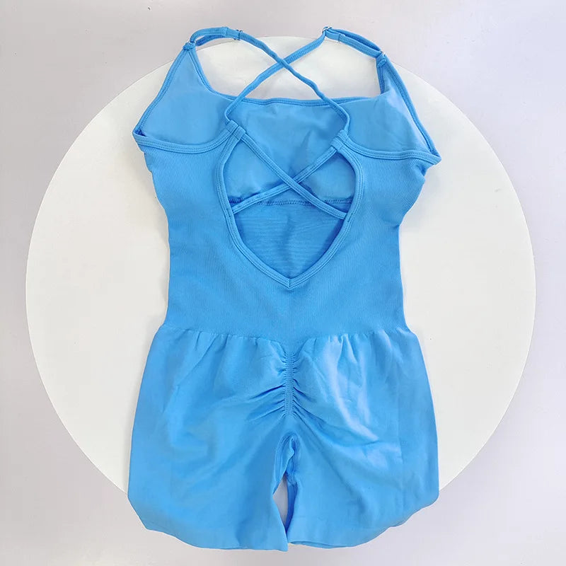 Seamless Yoga Jumpsuit For Women With Quick Dry Knit Fabric