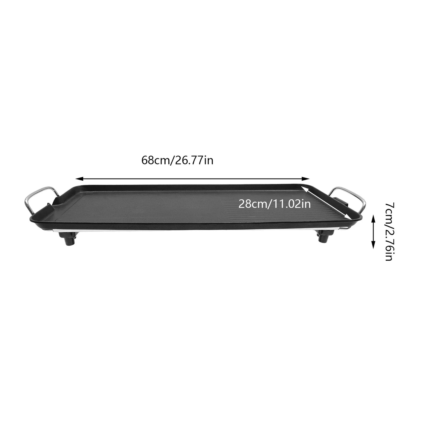 Bymaocar 1500W Electric Barbecue Grill Hibachi Teppanyaki Plate