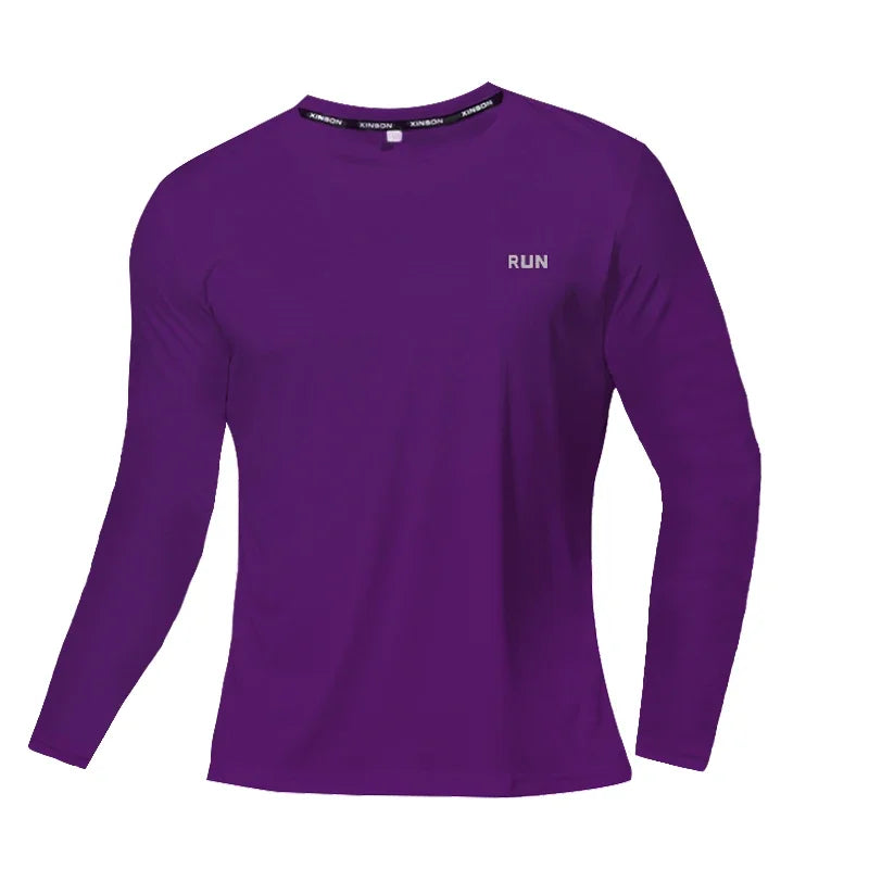 NONECN Summer Ice Silk Long Sleeve Men's Quick Dry Shirt