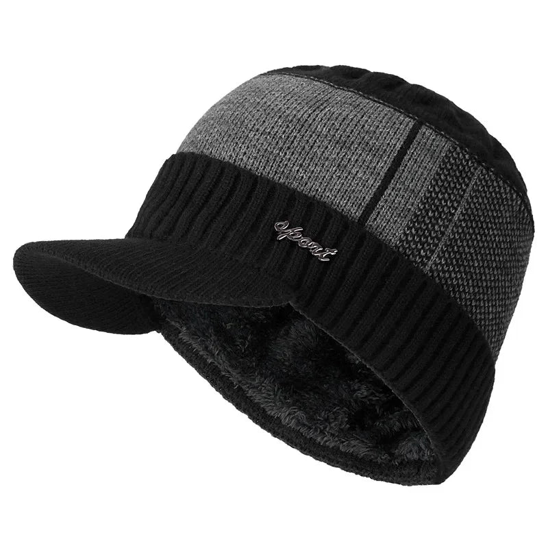 NONECN Unisex Warm Winter Hat With Plush Fur Lining