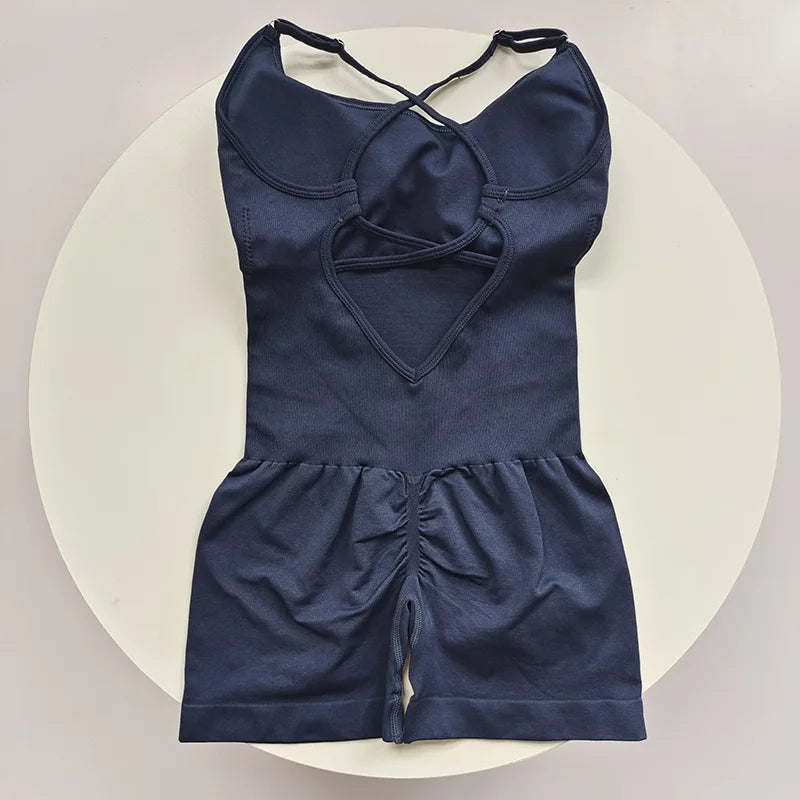 Seamless Yoga Jumpsuit For Women With Quick Dry Knit Fabric