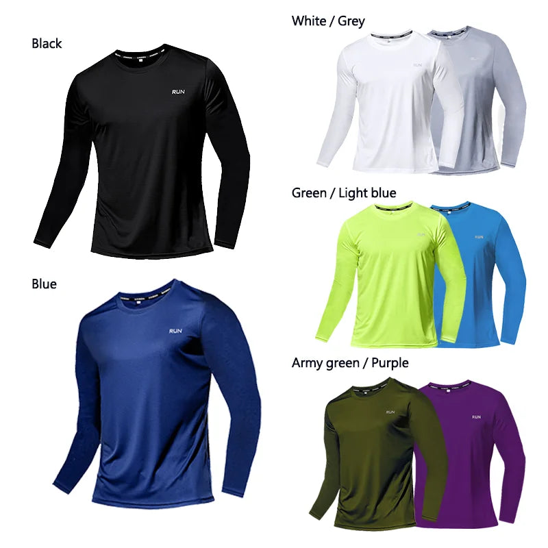 NONECN Summer Ice Silk Long Sleeve Men's Quick Dry Shirt