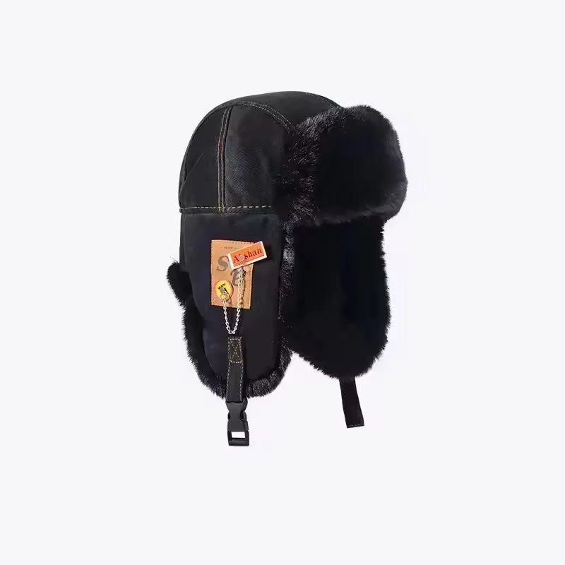 NONECN Bomber Hat Ushanka For Men And Women Warm Fur