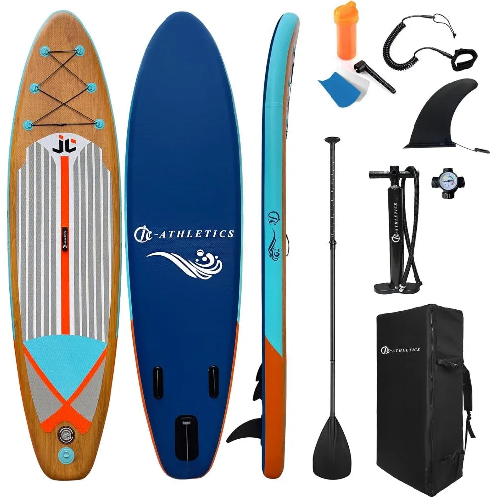 JC-ATHLETICS Inflatable Stand Up Paddle Board Package With Backpack