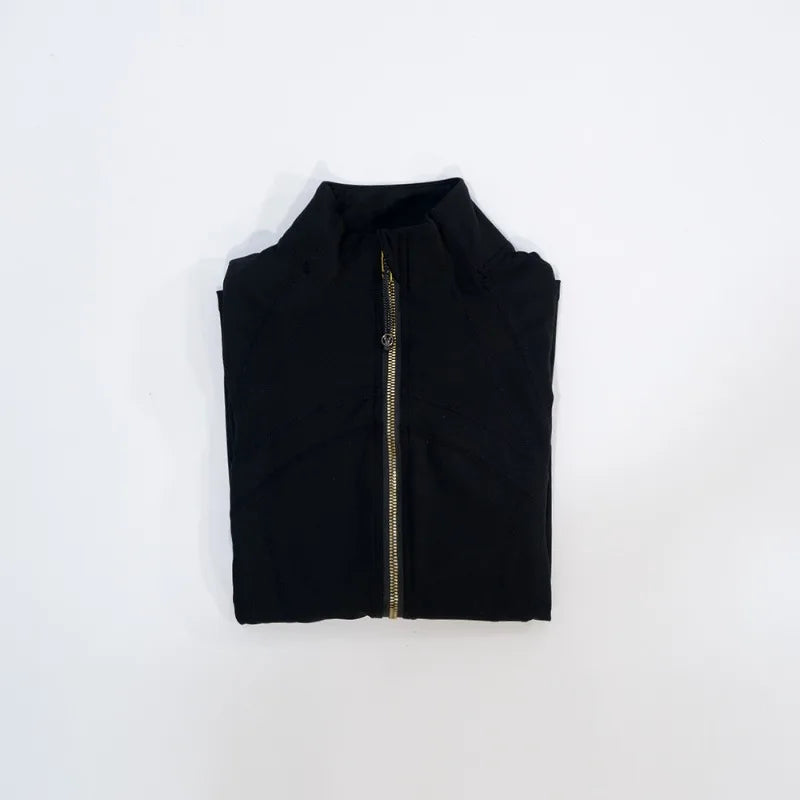 Slimming Zipper Jacket for Yoga Stand Collar Quick Dry