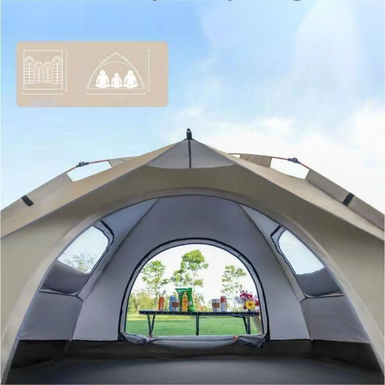 Pakicetus Outdoor Shelter Tent With Two Doors And Windows