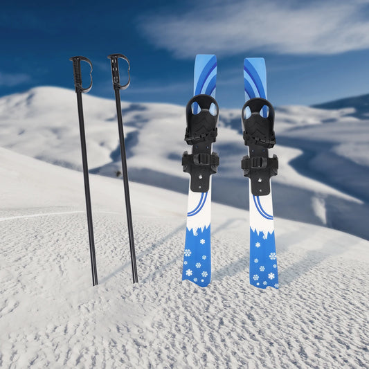 Kids Ski Set With Poles For Beginners Safe Winter Fun