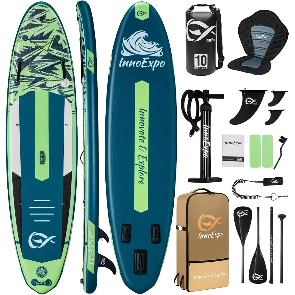 InnoEpxo Inflatable Stand Up Paddle Board With Premium Accessories