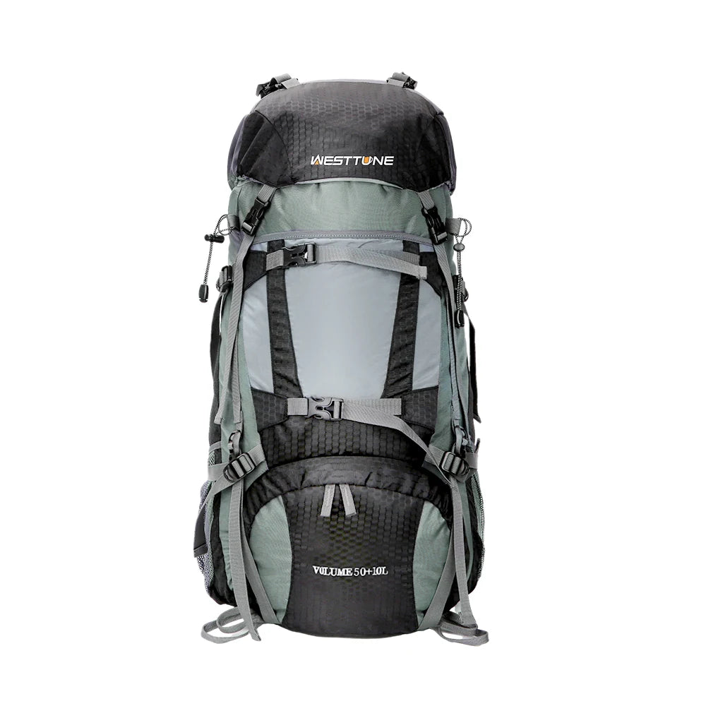 WEST TUNE Internal Frame Hiking Backpack With Rain Cover