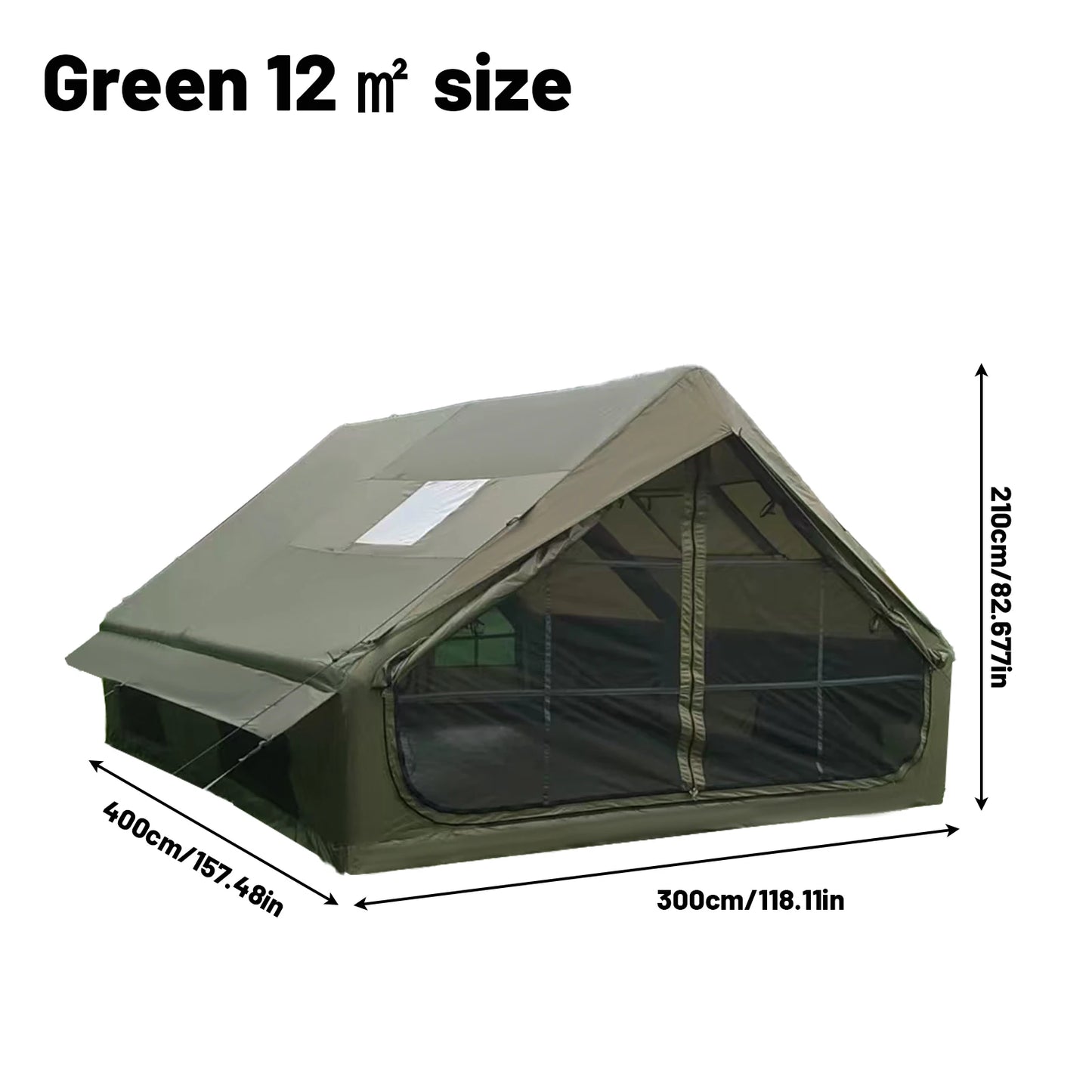 Pakicetus Inflatable Tent With Skylight Quick Setup Family Camp Tent
