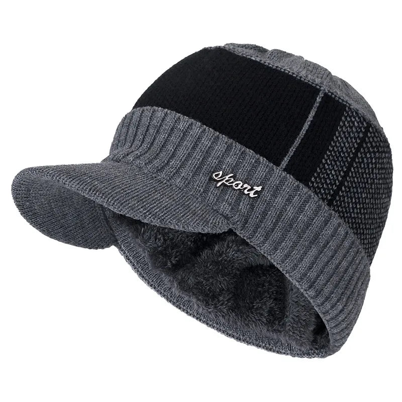NONECN Unisex Warm Winter Hat With Plush Fur Lining