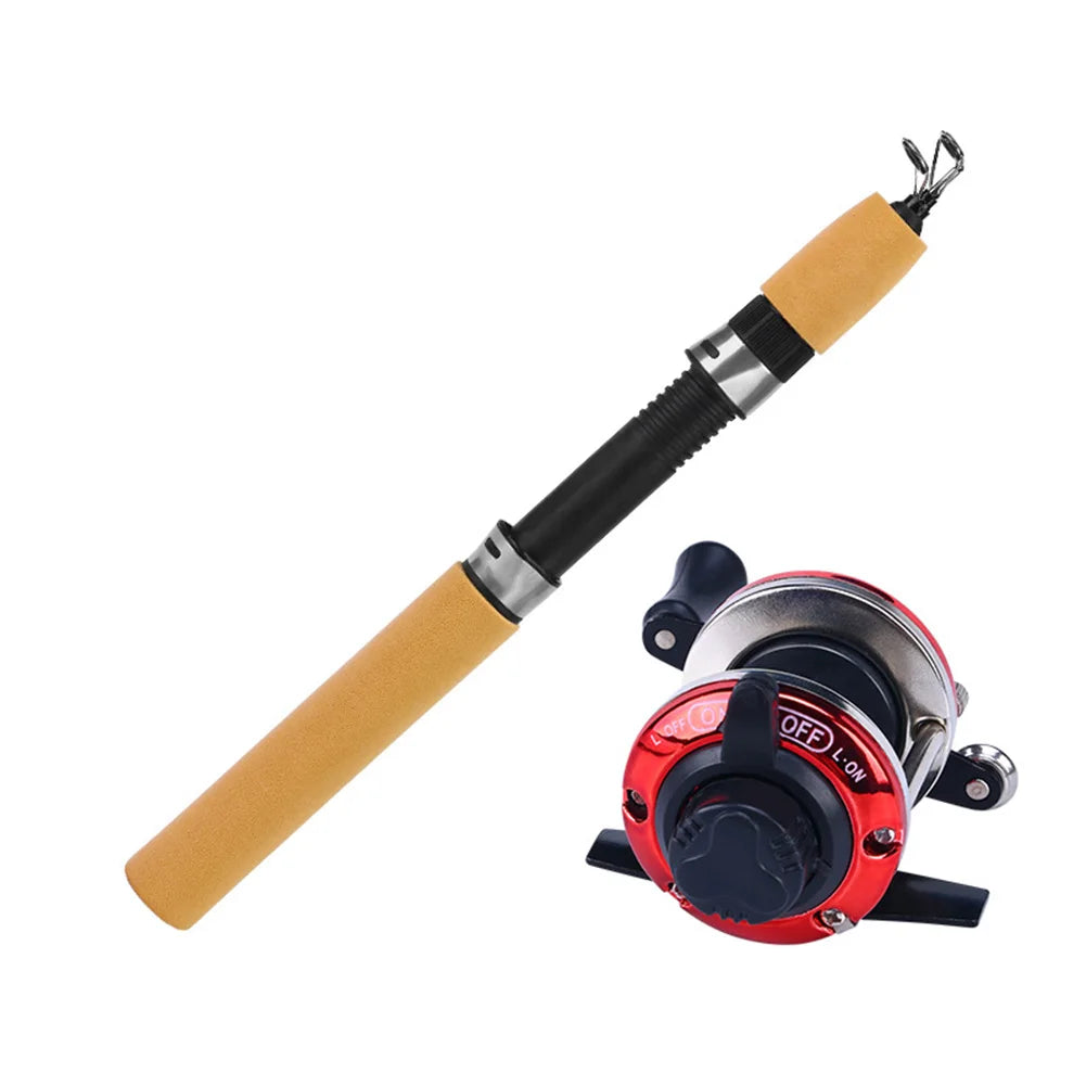 Carbon Fiber Ice Fishing Rod With Reel Combo Gear Kit
